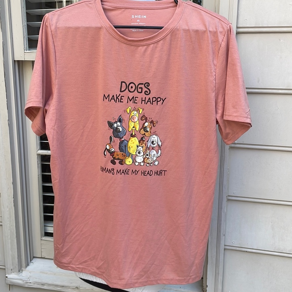 SHEIN Women's Cartoon Dog T-Shirt Size XL